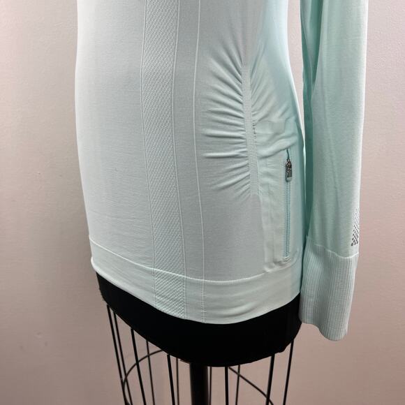 ATHLETA Fast Finish Long Sleeve Top Asymmetrical Half Zip Yoga Pullover Size L - Picture 3 of 8